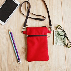 Bolso pequeño tipo sobre para el cuello para teléfono móvil, cartera de viaje para el cuello, funda personalizada para teléfono móvil
