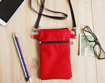 Nylon Neck Pouch Bag, Travel Phone Wallet