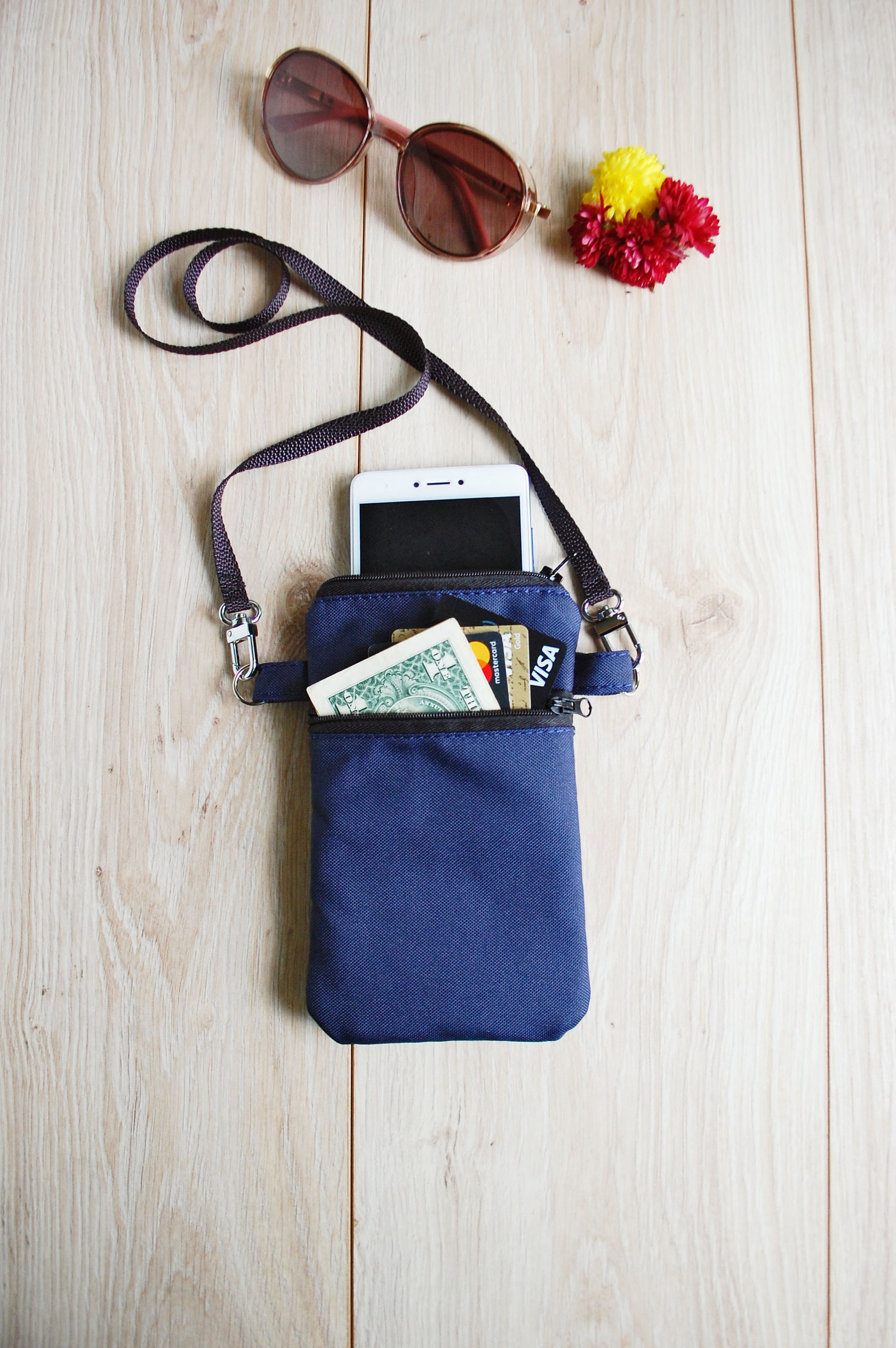 Neck Pouch Bag Sleeve for Cell Phone Mini Travel Neck Wallet Etsy