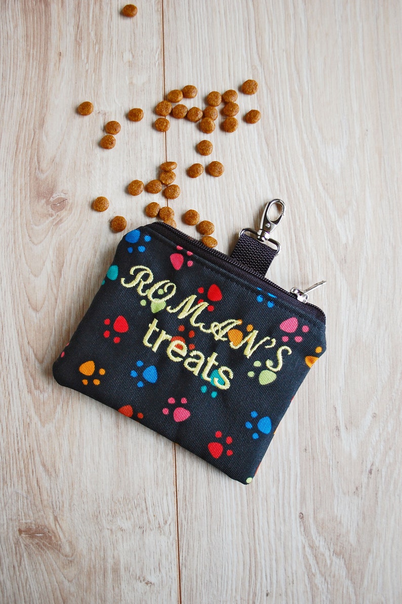 Dog Treat Pouch Bag With Clip Personalized Dogs Treat Pouch Etsy