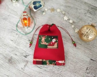 Santa Claus Decor Bag, Christmas Gift Pouch, New Year Decoration, Xmas  Stocking Bag Present, Packing Wrap