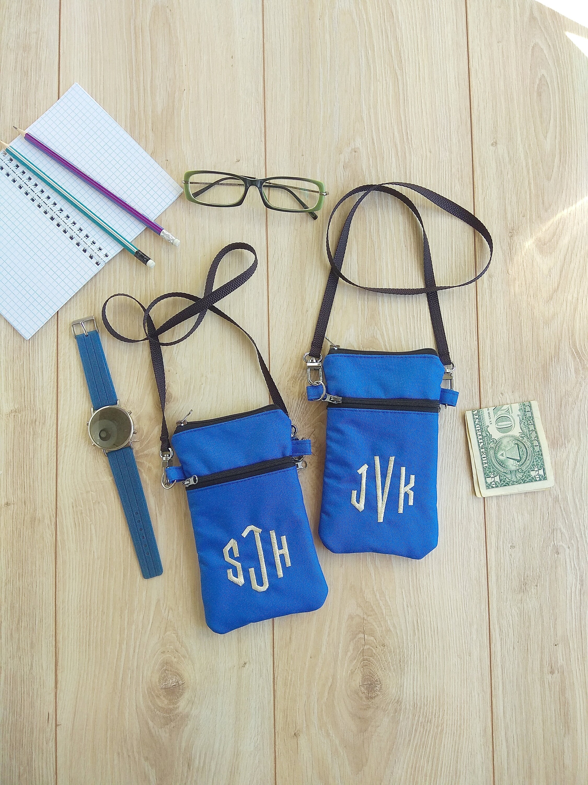 Personalized Neck Pouch Bag for Cell Phone Customized Travel Etsy