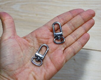 Silver Mini Lobster Clasp, Bag Keychain Clip (1 pc)