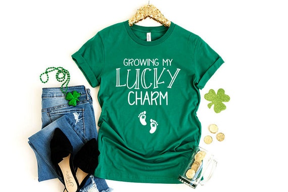 Growing My Lucky Charm Pregnancy St Patricks Day Unisex Hoodie 
