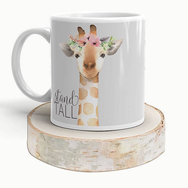 Stand Tall Giraffe Mug Giraffe Coffee Mug Crazy Giraffe Etsy