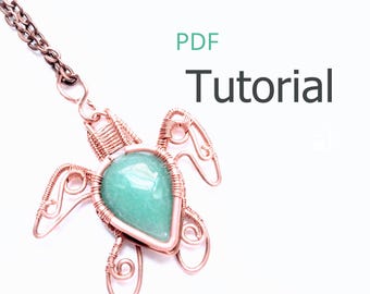 Tutorial/Tutorial de colgante de tortuga marina bebé con alambre/Tutorial en PDF