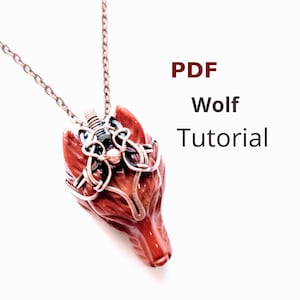 Draht Gewickelte filigraner Wolf Anhänger Anleitung/PDF-Anleitung