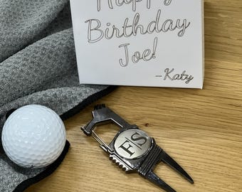 Personalized  7 in 1 Golf Divot Tool and Ball Marker, Bottle Opener, and Groove Cleaner