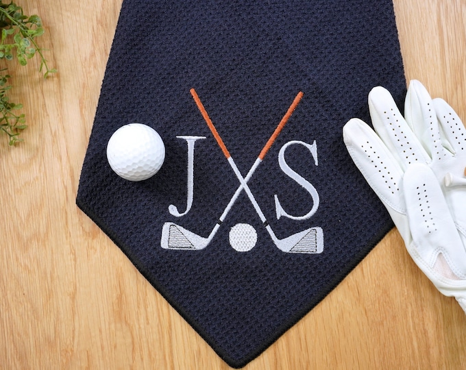 Monogrammed Microfiber Golf Towel: Personalized Golf Gift