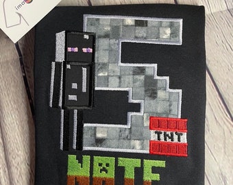 Minecraft Birthday Shirt Etsy