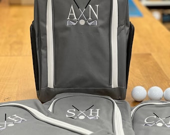 Personalized Golf Shoe Bag: Groomsmen Gift, Custom Initials n