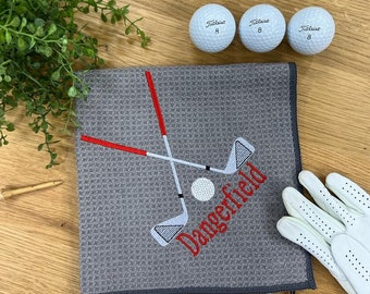 Personalized Golf Towel with name - Monogrammed Golf Towel - Golf Gift - Embroidered - Golf Balls No included in this listing