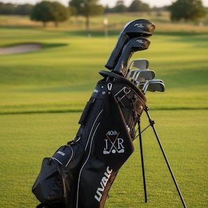 Toalla de golf de microfibra con monograma: regalo de golf personalizado imagen 2