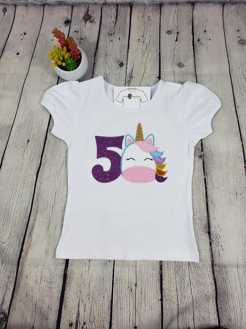Unicorn Birthday outfit Unicorn Shirt Unicorn Birthday  shirt personalized with name rainbow unicorn