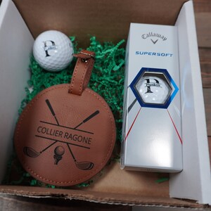 Personalized Golf Gift Set | Monogrammed Callaway Balls, Bag Tag, Tee Holder