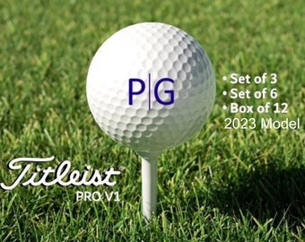 Custom Golf Balls - Personalized Golf Balls Line Monogrammed - Titleist 2023 - Christmas, Father's Day, Retirement gift, Custom Golf Balls