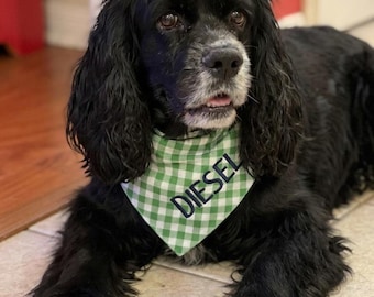 Custom Embroidered Dog Bandana with Name | Personalized Dog Scarf | Dog Mom Gift Dog Lover