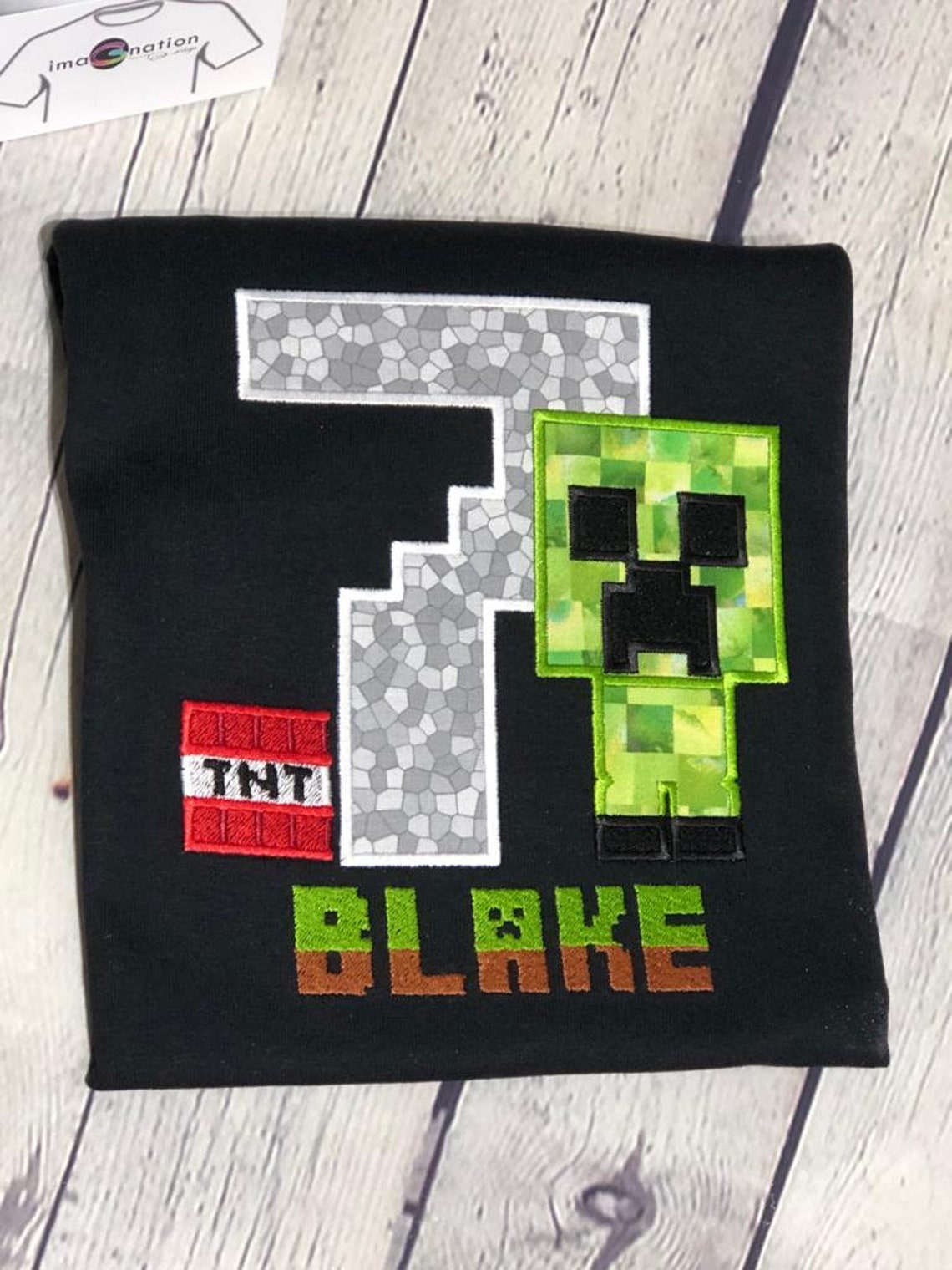 Creeper Minecraft Birthday Shirt Personalized With Age And Etsy