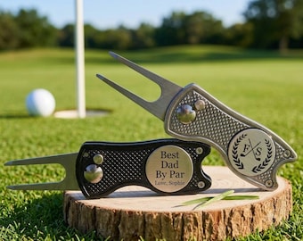 Personalized Golf Divot Tool, Ball Marker, Custom Engraved Golfer Gift, Groomsmen, Father's Day, Golf Accessorie.