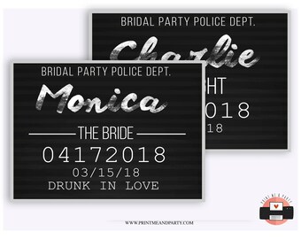 Bachelorette Mugshot Backdrop &amp; Board Photo Booth (Instant Download) - Etsy