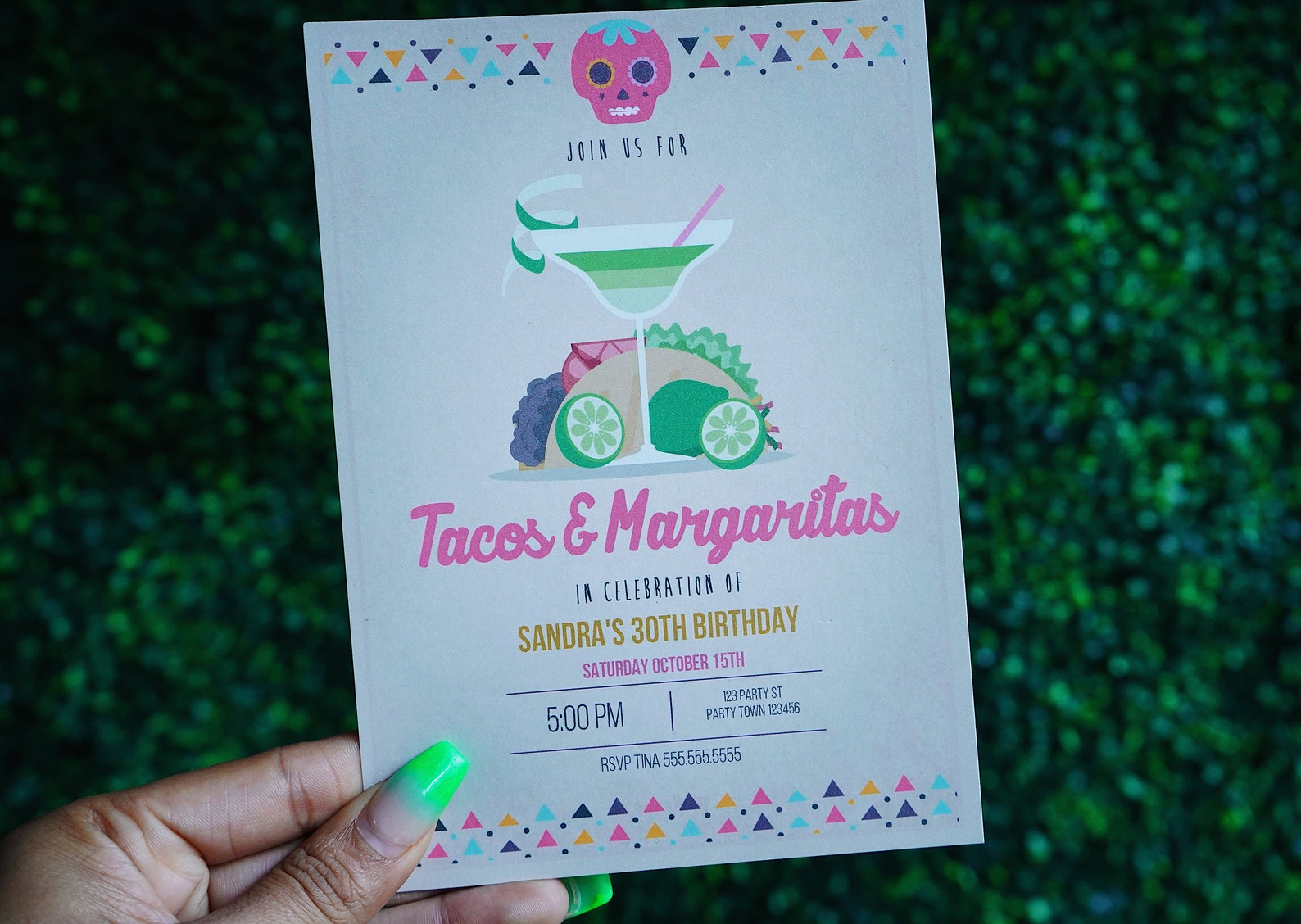 Tacos & Margaritas Birthday Party Invitations, Taco Party Invite