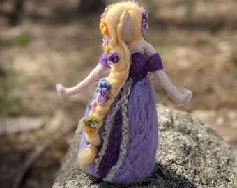 Needle Felted Rapunzel Figurine, Disney Princess, Tangled Inspired