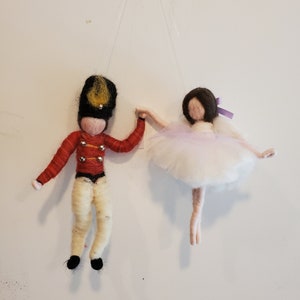 Needle Felted Nutcracker, Waldorf Inspired, Fairy Mobile, Needle Felted