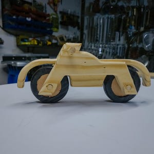 Motorcycle wood toy - handmade from solid wood