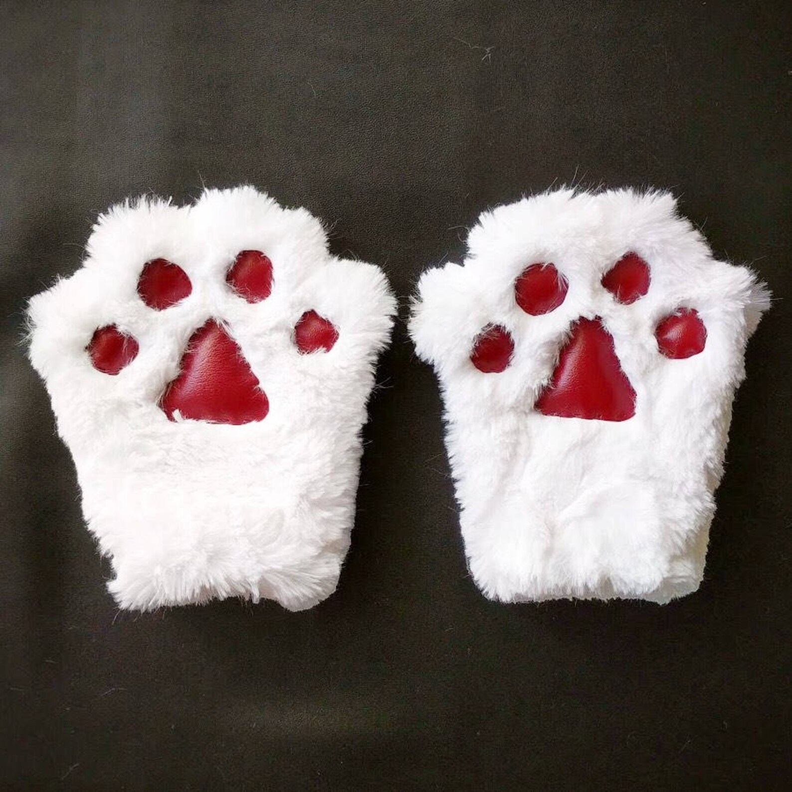 White Cat Paw Gloves for Kids and Adults Hand Sewn Fur Etsy