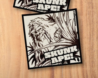 Skunk Ape sticker Bigfoot Sasquatch Iknowsquatch sticker Bigfoot decal (set of two)