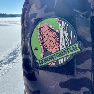 bigfoot pvc patch squatch rubber patch sasquatch morale patch Iknowsquatch pvc patch