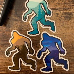 Bigfoot Sasquatch Squatch sticker Spirit Strider 3 pack Iknowsquatch decal