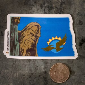 bigfoot sticker Iknowsquatch sticker Sasquatch sticker Squatch sticker North Dakota die-cut sticker