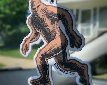 bigfoot air freshener iknowsquatch air freshener die cut air freshener Sasquatch Squatch
