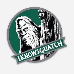 bigfoot magnet iknowsquatch magnet yeti magnet fridge magnet original Peeper logo