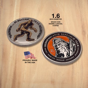 Bigfoot Sasquatch Squatch Challenge Coin Iknowsquatch coin