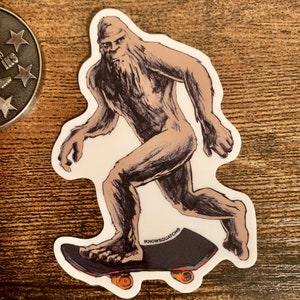 Bigfoot sticker I know Squatch sticker Squatch Skateboard yeti peeper Iknowsquatch Skatin&#39; Strider