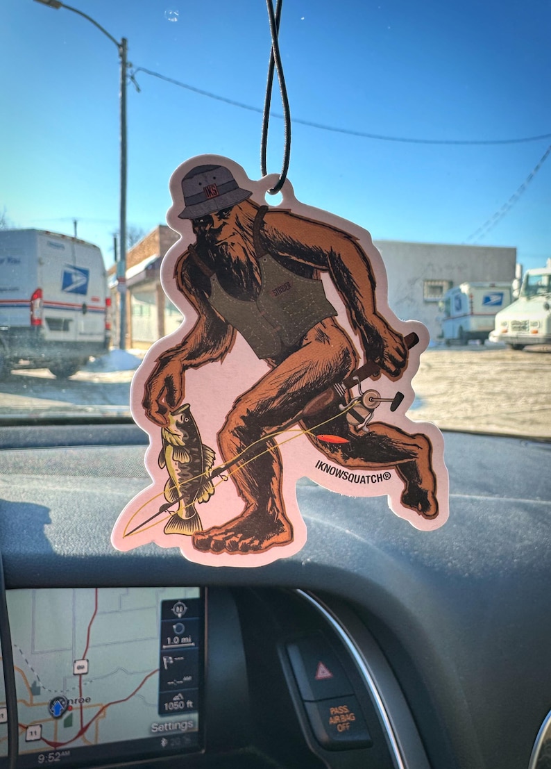 Bigfoot Fishing Air Freshener - Strider Black Ice Scent image 1