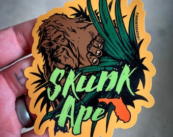 Bigfoot Skunk Ape Sasquatch Squatch Iknowsquatch I know squatch  Bigfoot sticker decal
