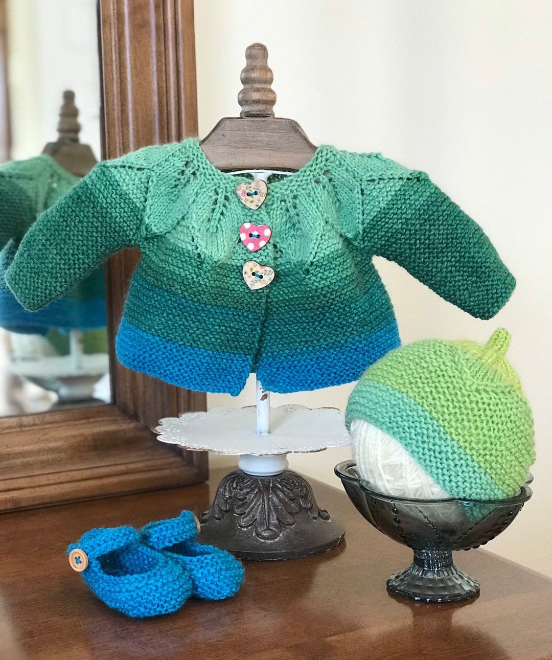 Hand Knit Baby Sweater Hand Made Baby Gifts Hand Made Baby Etsy