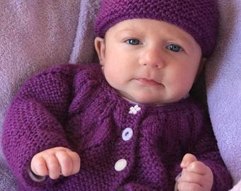 Hand Knitted Infant Hats and Sweaters