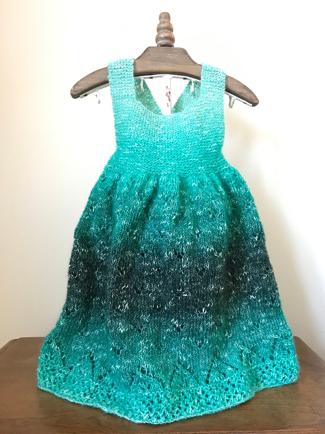 Hand Knit Baby Sweater Dress Hand Made Baby Clothes Hand Etsy