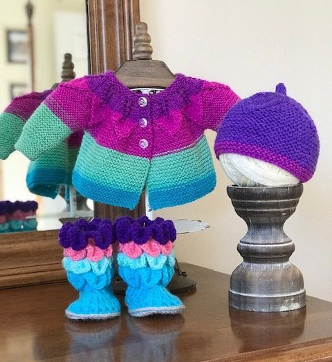 Hand Knit Baby Sweater Hand Made Baby Gifts Hand Made Baby Etsy