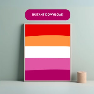 Printable Wall Decoration Lesbian Flag