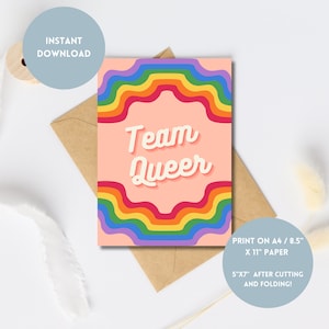 Printable greeting card for LGBTQ community 5x7