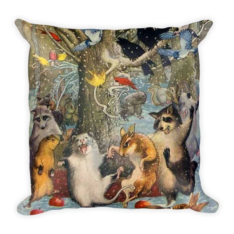 Perfectly Perfect Paradisiac Possum Party Opossum couch pillow | Etsy