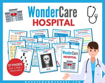 Pretend Play Hospital Kit: Doctor Role Play Printables (Instant Download)