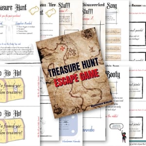 Printable Treasure Hunt Escape Game: DIY Riddles & Clues (Digital Download)