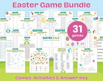 31 Easter Games Bundle: Printable Party Activities (Digital)