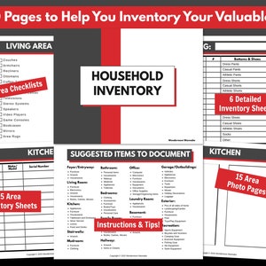 Household Goods Descriptive Inventory.pdf Home Inventory Workbook: Fillable PDF With Photo Pages (digital ...